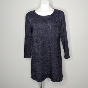 ✨3/$15 Mo: Vint navy sweater shirt dress S